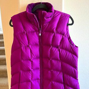 Eddie Bauer feather down vibrate Purple Vest size L